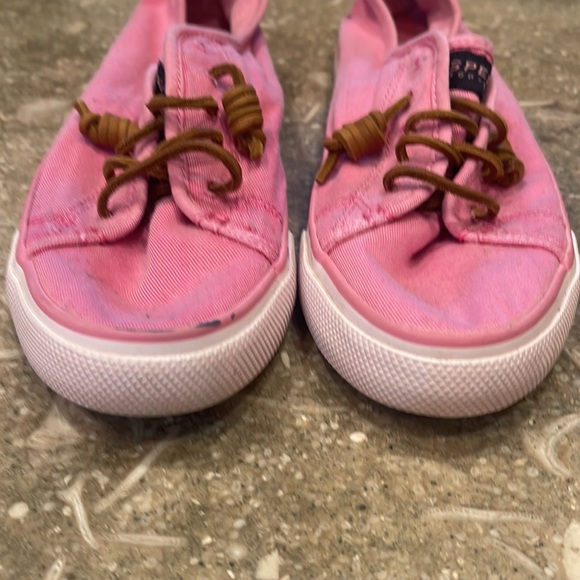 Sperry Topsider 8.5 EUC Pink with tan leather laces, barely worn! - Picture 7 of 7